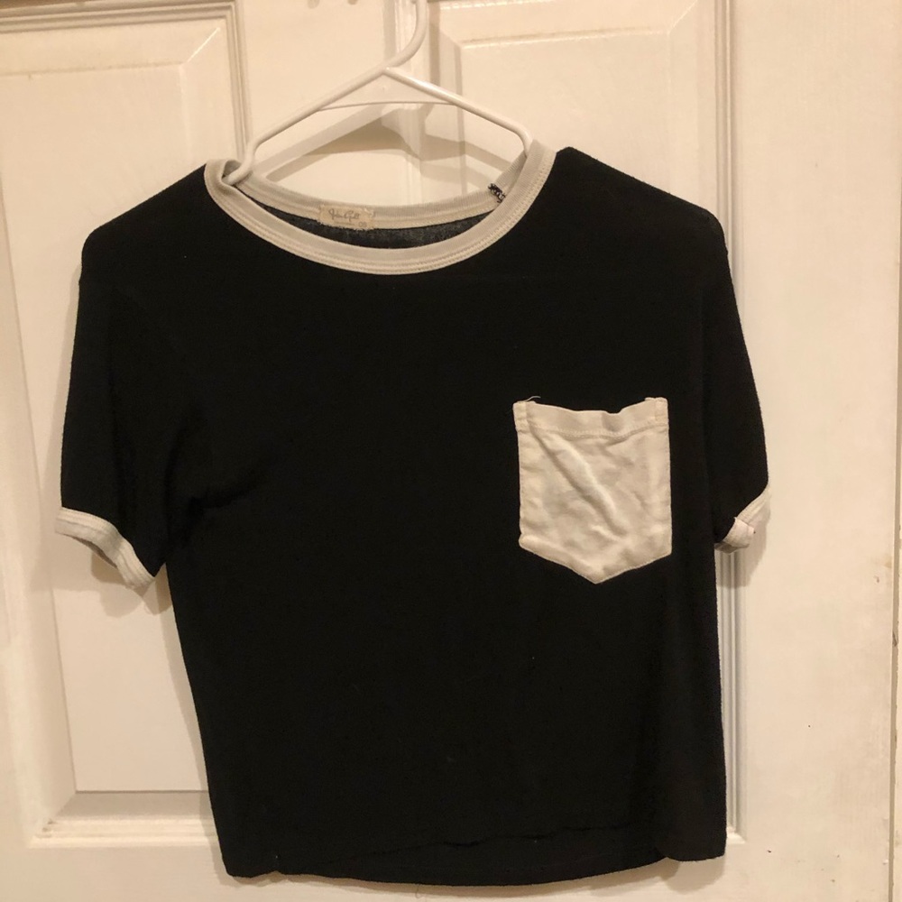 John Galt black and white tshirt from brandy
